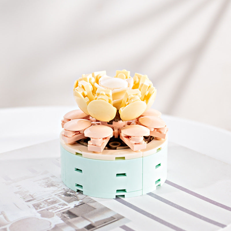 Bulk Flowers Bouquet Sets Mini Artificial Flowers Building Blocks for Gifts Wholesale