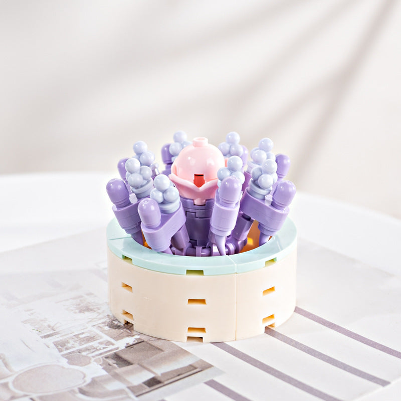 Bulk Flowers Bouquet Sets Mini Artificial Flowers Building Blocks for Gifts Wholesale