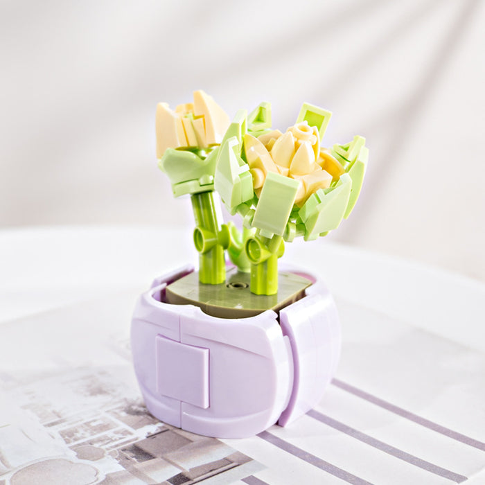 Bulk Flowers Bouquet Sets Mini Artificial Flowers Building Blocks for Gifts Wholesale