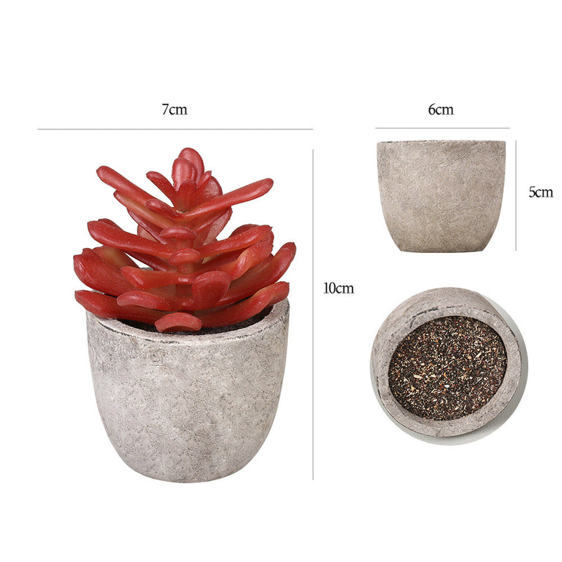 mini faux succulents bulk Bulk Mini Artificial Succulents Potted Greenery in Vase Decoration Wholesale