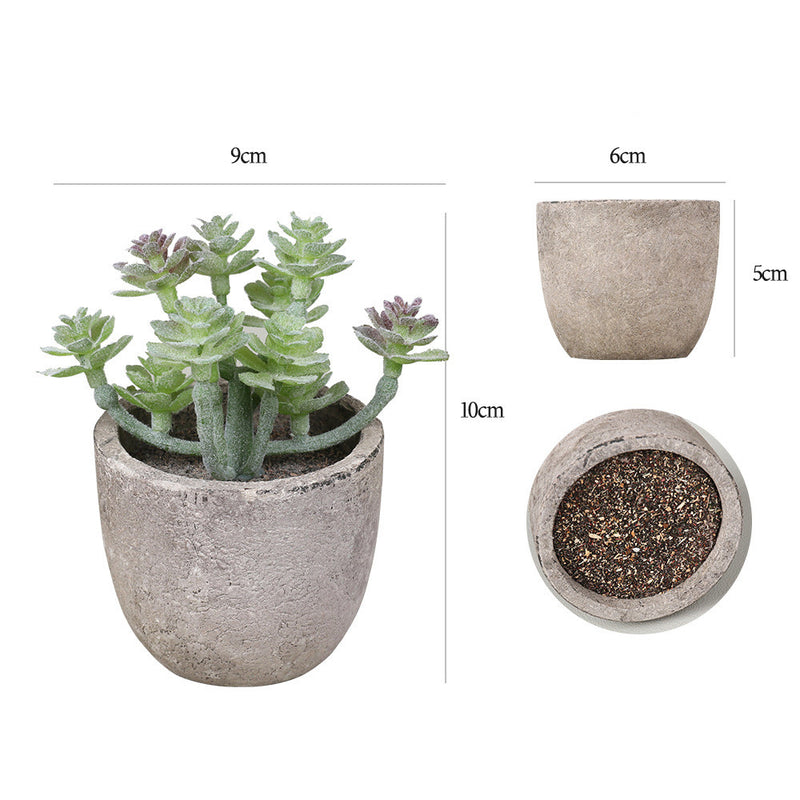 artificial succulents bulk wholesale Bulk Mini Artificial Succulents Potted Greenery in Vase Decoration Wholesale
