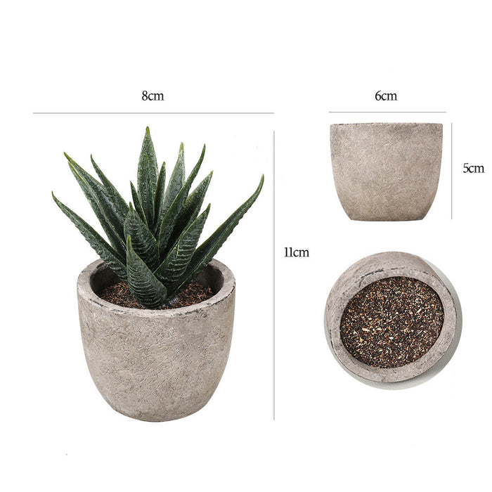 Bulk Mini Artificial Succulents Potted Greenery in Vase Decoration Wholesale