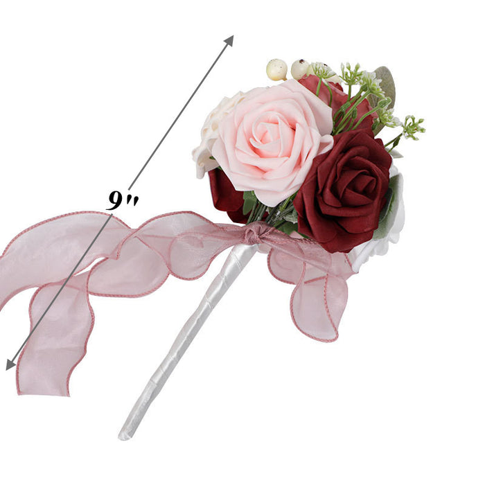 Bulk 9" Wedding Flowers Mini Bouquets for Table Centerpieces Decor