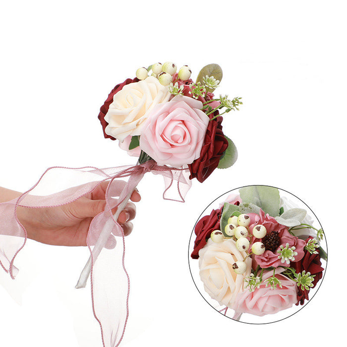 Mini ramos de flores de boda a granel de 9.0 in para decoración de centros de mesa 