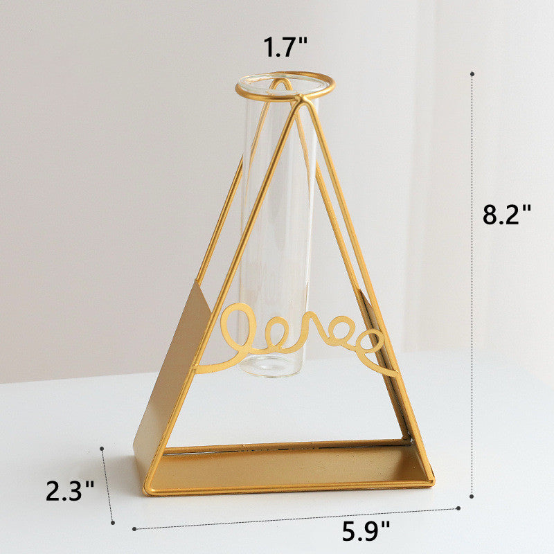 Gold Vases with Glass Tube