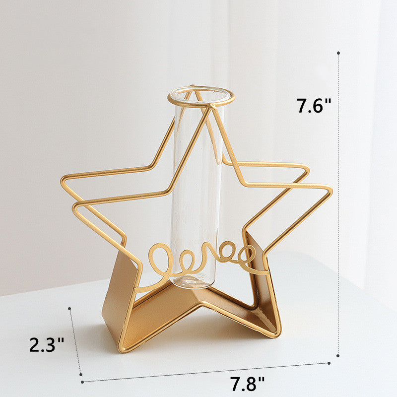 Gold Vases with Glass Tube