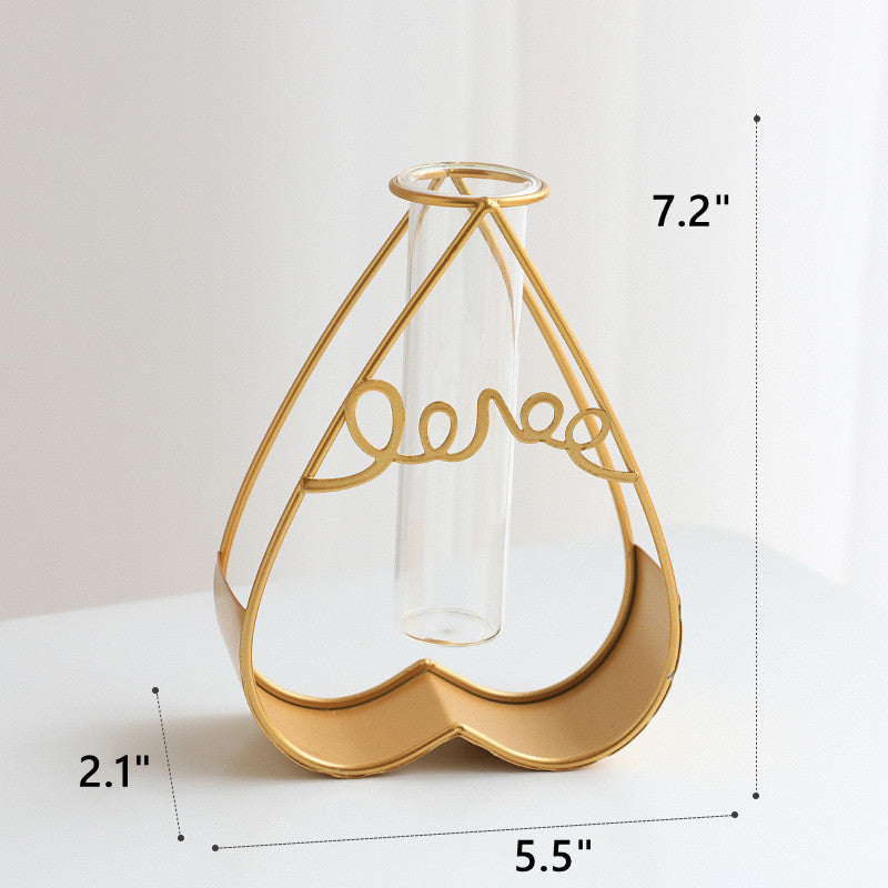 Gold Vases with Glass Tube