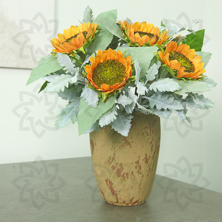 Bulk 15" Sunflower Stem Artificial Flower Wholesale