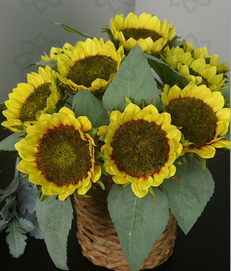 Bulk 15" Sunflower Stem Artificial Flower Wholesale
