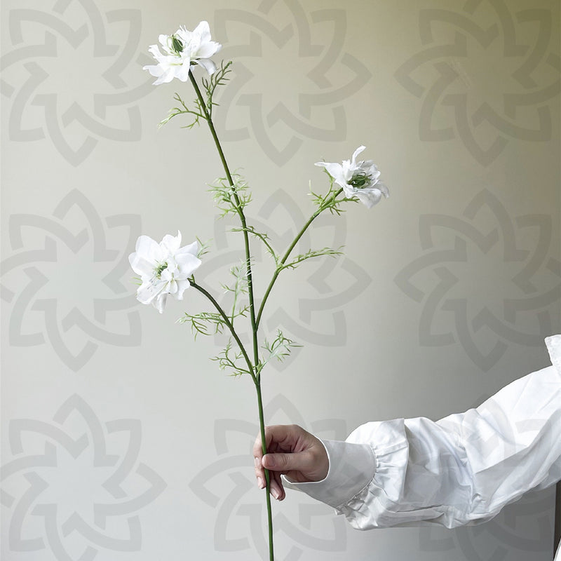 Tiges de fleurs artificielles Nigella Love in The Mist en vrac de 27,5 pouces en gros