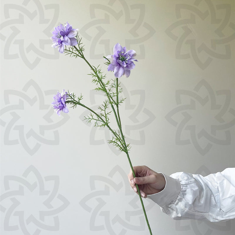 Tiges de fleurs artificielles Nigella Love in The Mist en vrac de 27,5 pouces en gros