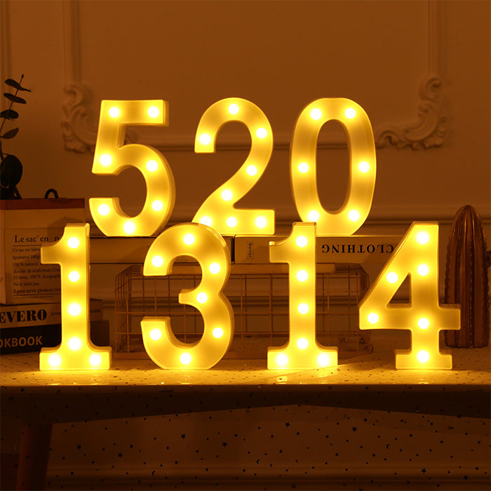 Marquee Number Lights Sign Decorative Led Light Up Number Letters