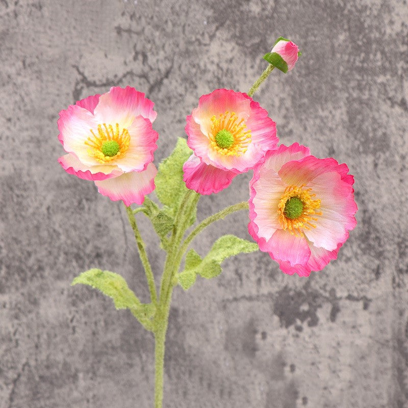 Massive Clearance! Wholesale 23" Artificial Poppy Silk Flower Stems in Spray Style