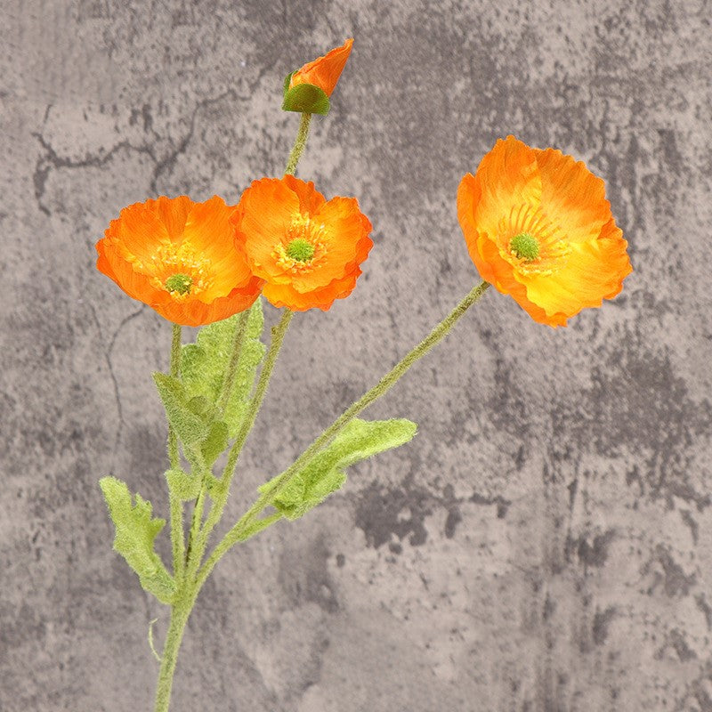 Massive Clearance! Wholesale 23" Artificial Poppy Silk Flower Stems in Spray Style