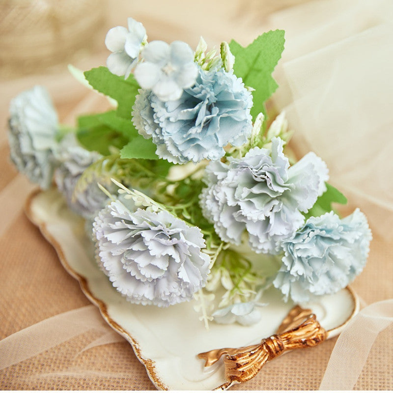 Claveles artificiales Flor de seda de mamás de 12 pulgadas