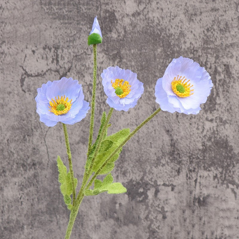 Massive Clearance! Wholesale 23" Artificial Poppy Silk Flower Stems in Spray Style