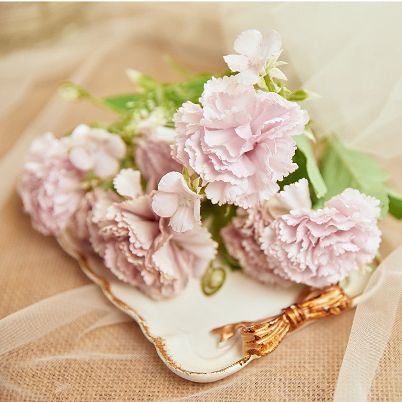 Claveles artificiales Flor de seda de mamás de 12 pulgadas