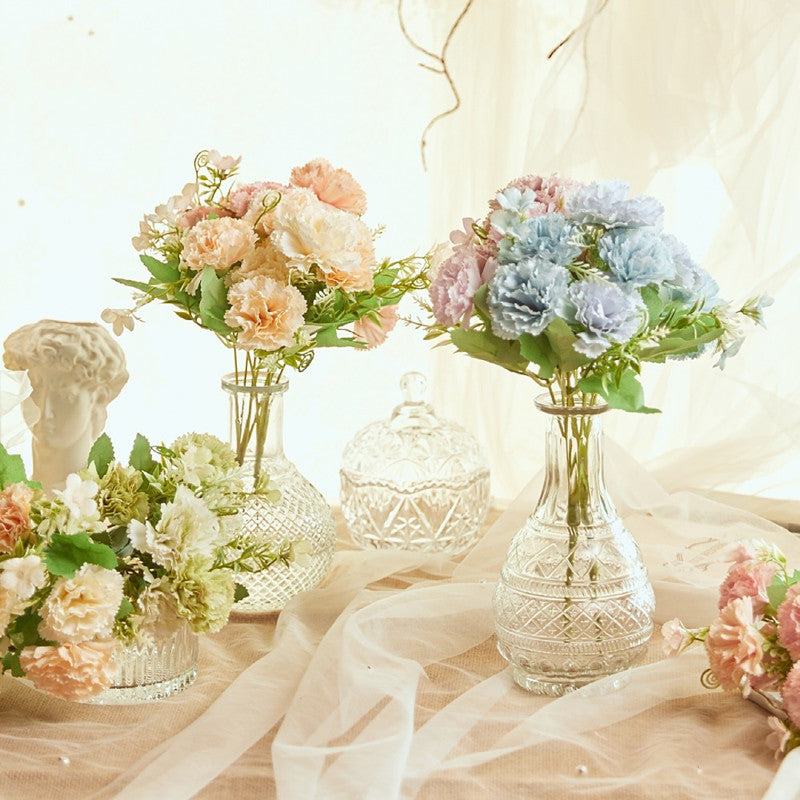 Claveles artificiales Flor de seda de mamás de 12 pulgadas