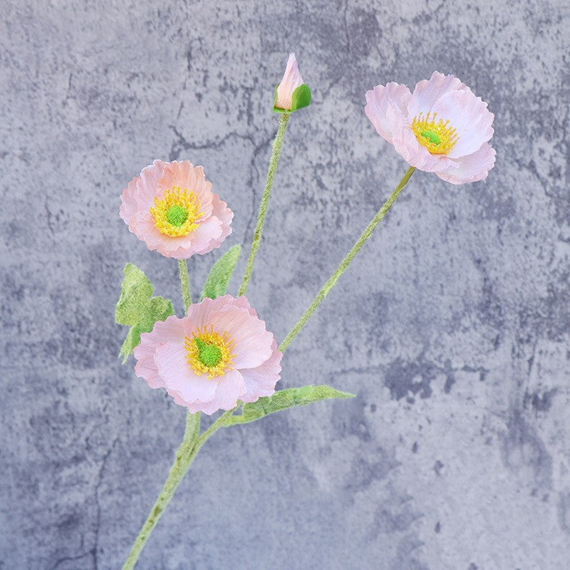 Massive Clearance! Wholesale 23" Artificial Poppy Silk Flower Stems in Spray Style