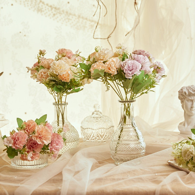 Claveles artificiales Flor de seda de mamás de 12 pulgadas