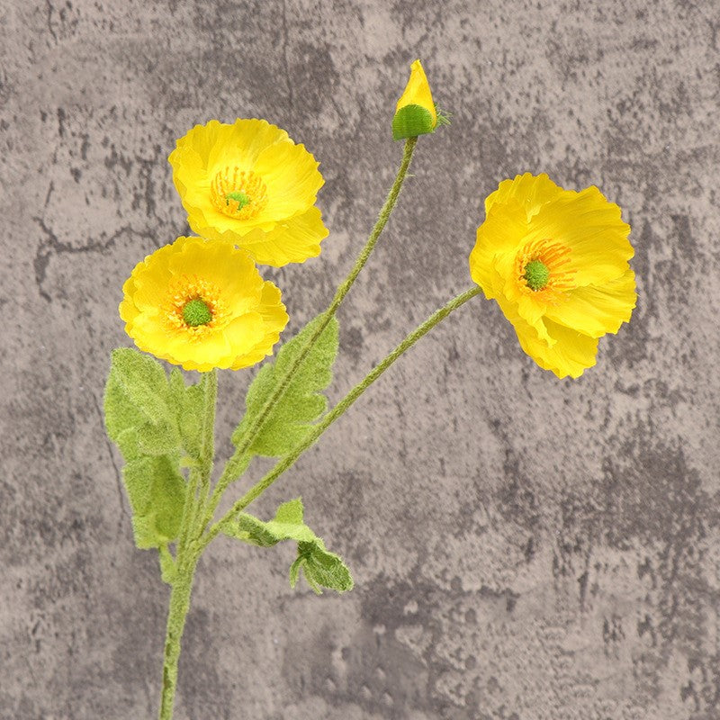 Massive Clearance! Wholesale 23" Artificial Poppy Silk Flower Stems in Spray Style