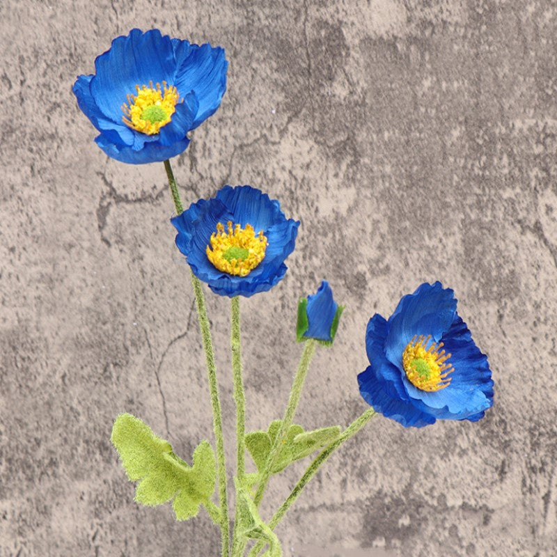 Massive Clearance! Wholesale 23" Artificial Poppy Silk Flower Stems in Spray Style