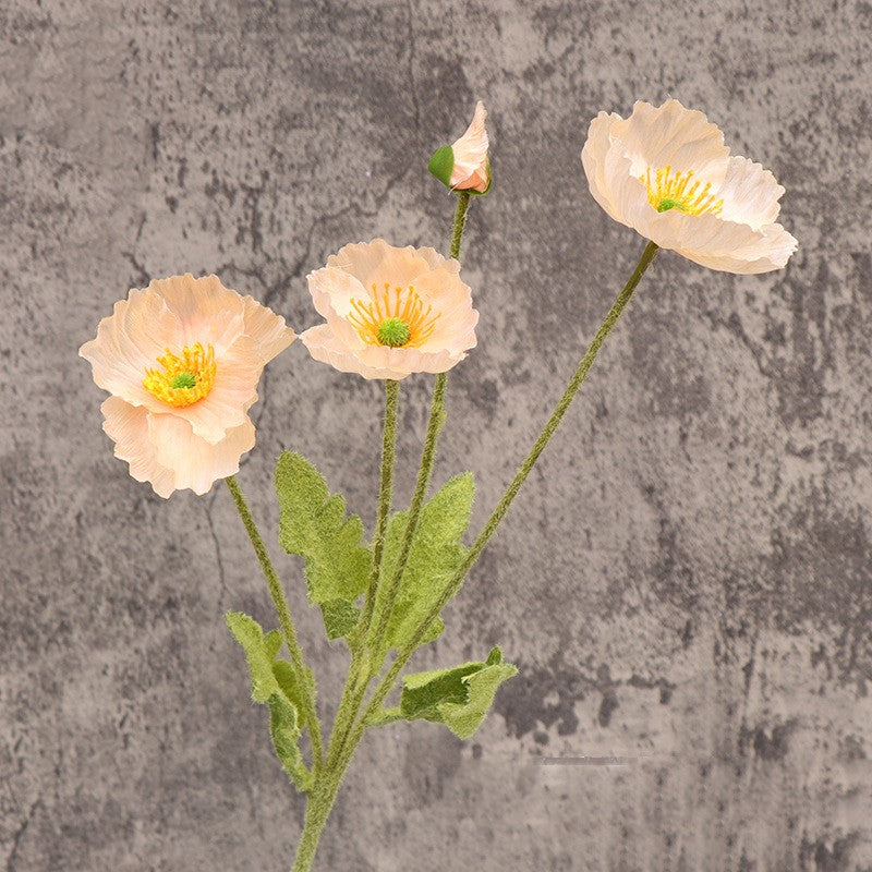 Massive Clearance! Wholesale 23" Artificial Poppy Silk Flower Stems in Spray Style