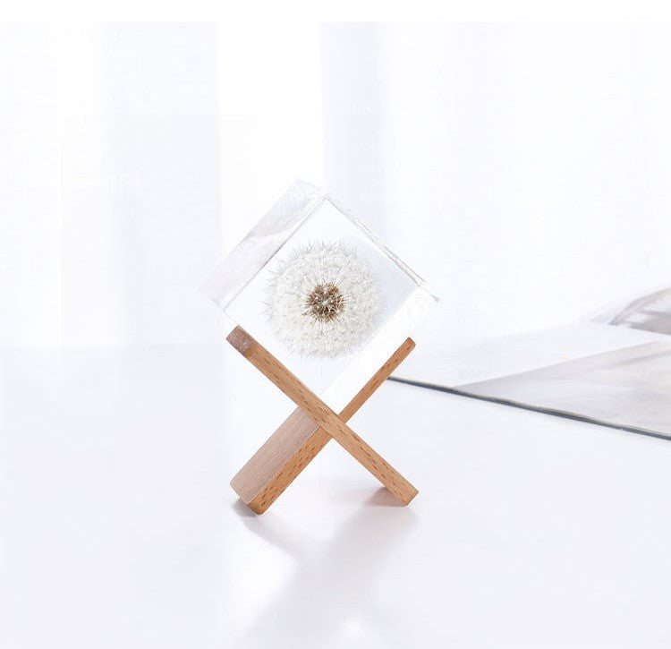 Fleur de pissenlit en résine en vrac, ornements de table en fleurs préservées, cadeaux de vacances en gros 