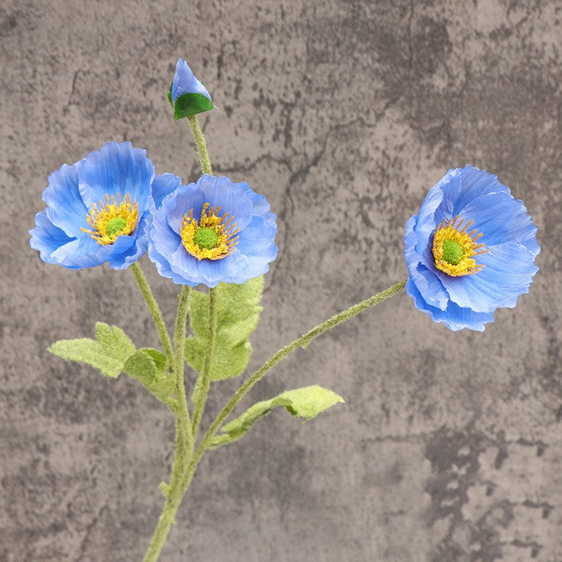 Massive Clearance! Wholesale 23" Artificial Poppy Silk Flower Stems in Spray Style