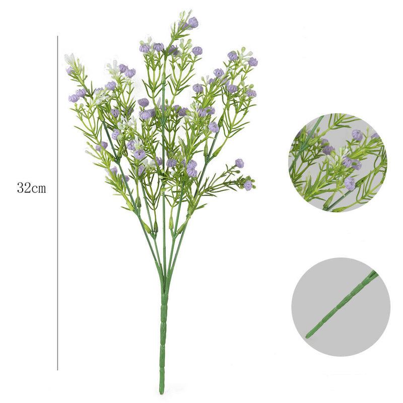 Fleurs artificielles en vrac Gypsophile Bush extérieur résistant aux UV en gros 