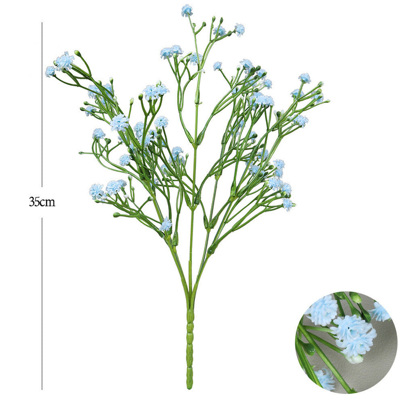 Flores artificiales a granel de 12 ", arbusto de aliento para bebés, plantas resistentes a los rayos UV para exteriores, venta al por mayor 