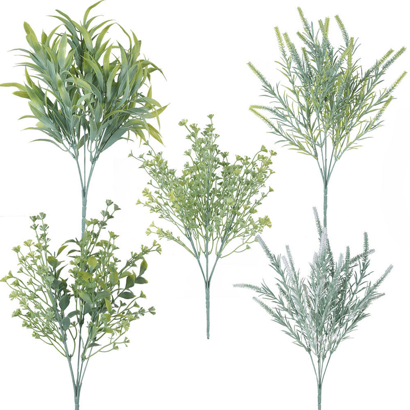 Bulk 100 Bundles Artificial UV Resistant Outdoor Bush Plants Wholesale