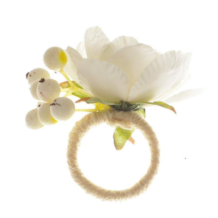 Bulk Artificial Floral Handmade Napkin Rings Wholesale