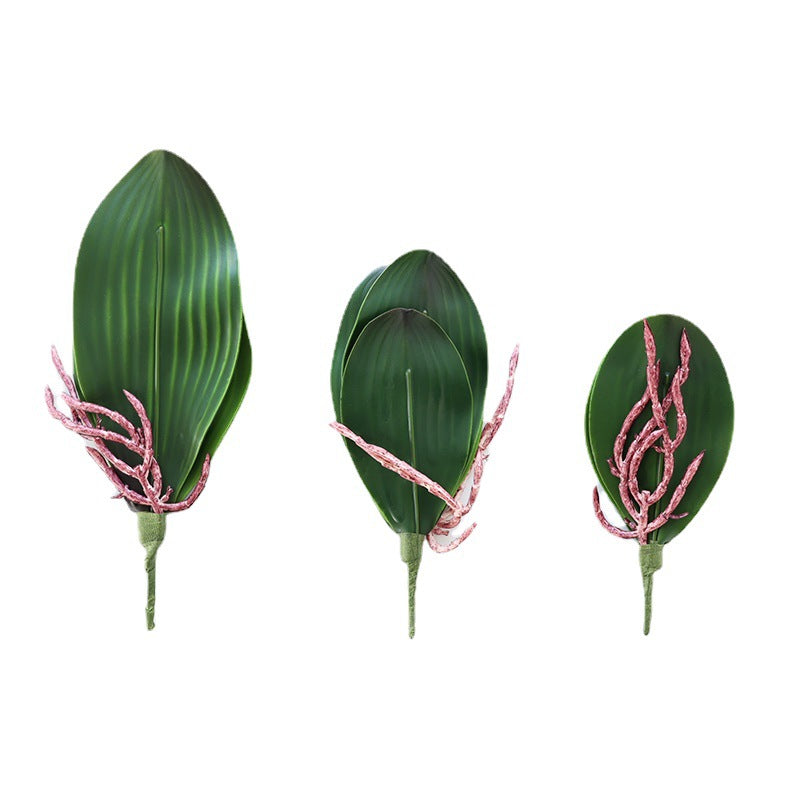 Bulk Artificial Phalaenopsis Orchid Leaves Real Latex Touch Plants Wholesale