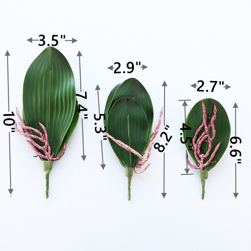Bulk Artificial Phalaenopsis Orchid Leaves Real Latex Touch Plants Wholesale