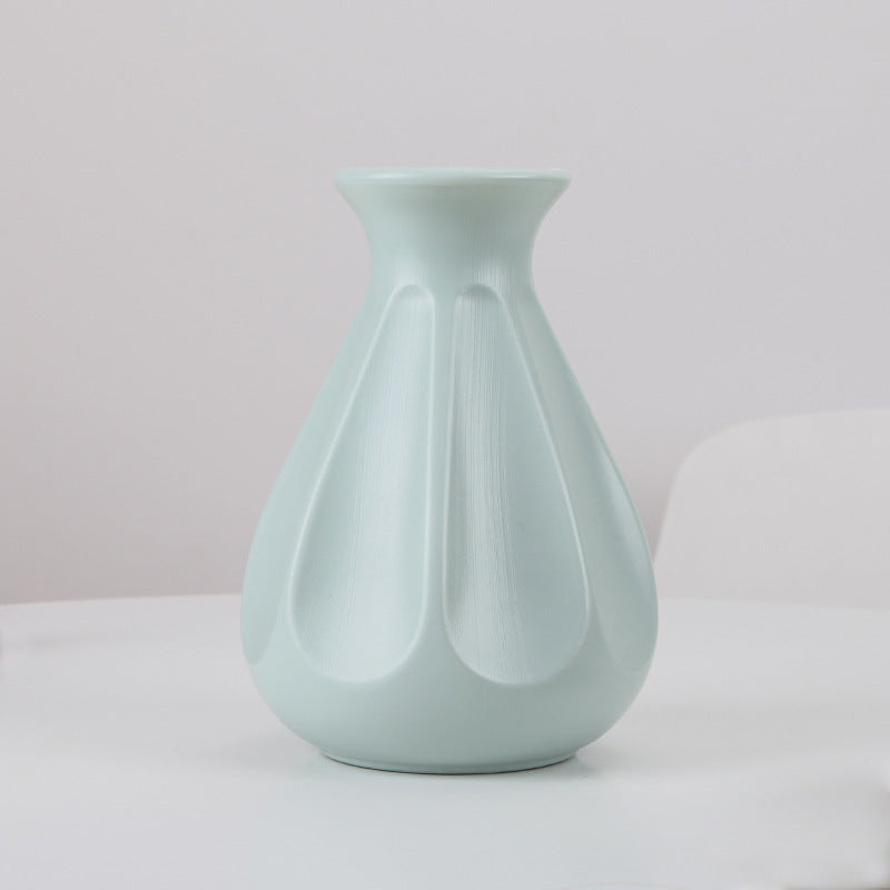 Vases en plastique de style simple de 8 pouces