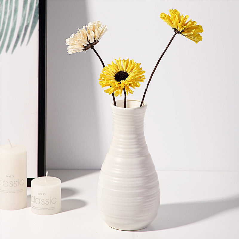 Plastic Vases White Multi-sized for Decoration