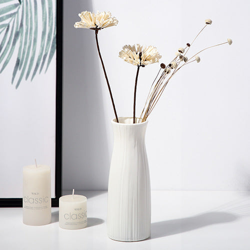 Plastic Vases White Multi-sized for Decoration