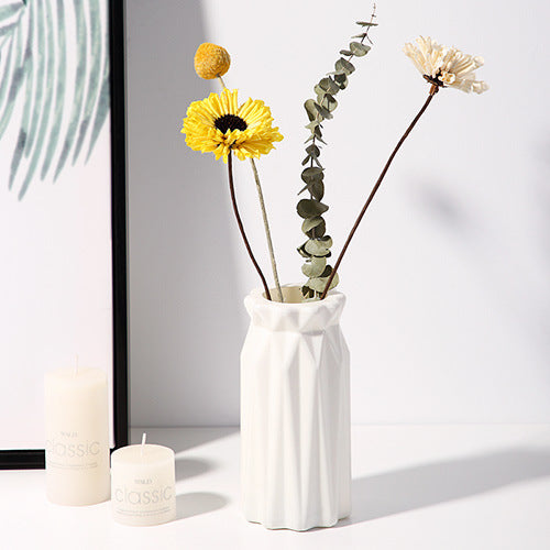 Plastic Vases White Multi-sized for Decoration
