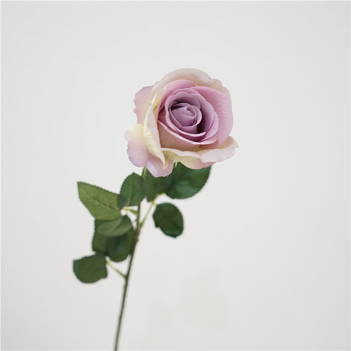 Venta al por mayor de flores artificiales de tacto Real con tallo de rosa de princesa Diana de 26 "a granel