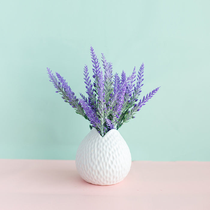Bulk 7" Artificial Lavender Flowers in Vase Flower Arrangement Wholesale