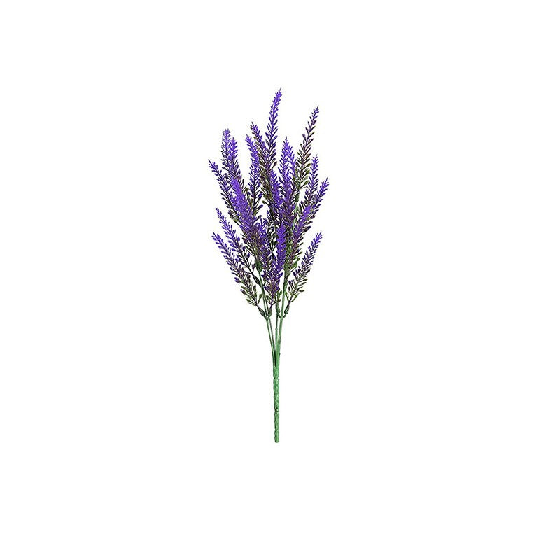 A granel, 8 Uds., flores de lavanda para exteriores, flores y plantas artificiales, arbustos de imitación resistentes a los rayos UV, decoración de vegetación, exterior, interior, venta al por mayor