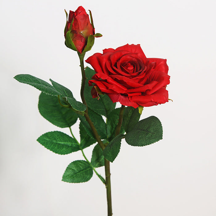 Bulk 18.5 "Real Touch Rose Spray Branch Flor artificial al por mayor 
