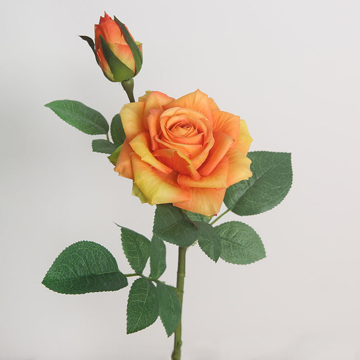 Bulk 18.5" Real Touch Rose Spray Branch Artificial Flower Wholesale