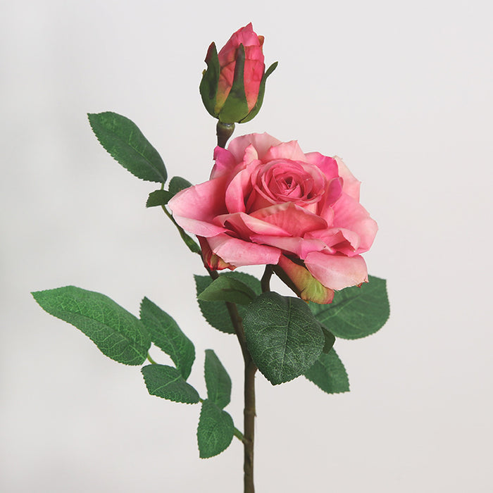 Bulk 18.5 "Real Touch Rose Spray Branch Flor artificial al por mayor 
