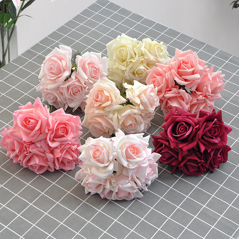 Bulk 10" Rose Bouquet Real Touch Artificial Flowers Arrangements Table Decorations Wholesale