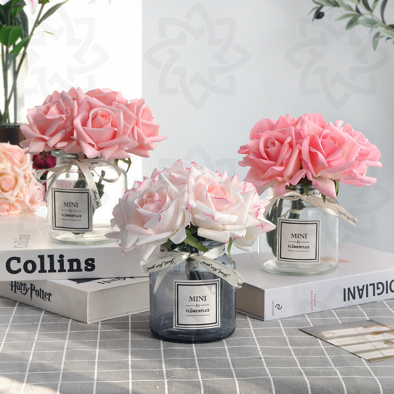 Bulk 10" Rose Bouquet Real Touch Artificial Flowers Arrangements Table Decorations Wholesale