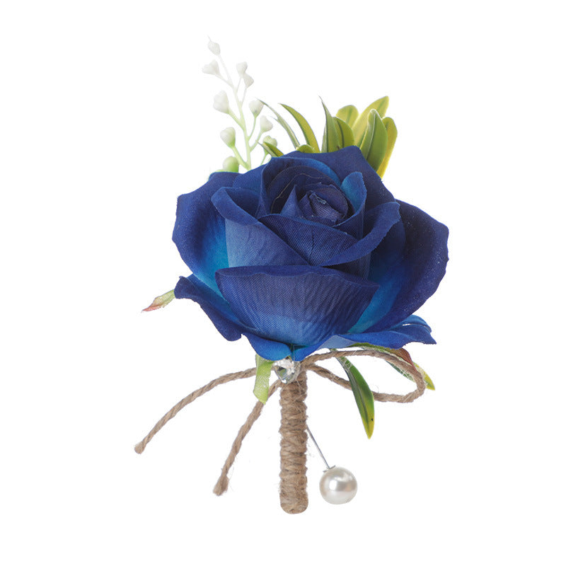 Boutonnieres de rosas a granel para hombres, novios y padrinos de boda