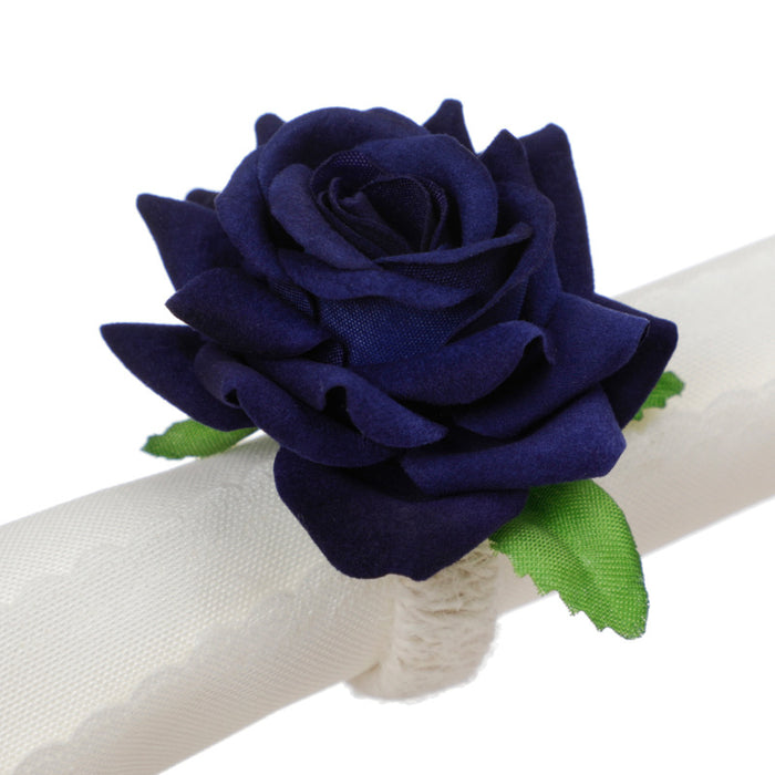 Bulk Artificial Rose Silk Flowers Napkin Rings Wholesale