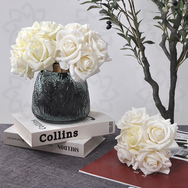 Bulk 10" Rose Bouquet Real Touch Artificial Flowers Arrangements Table Decorations Wholesale